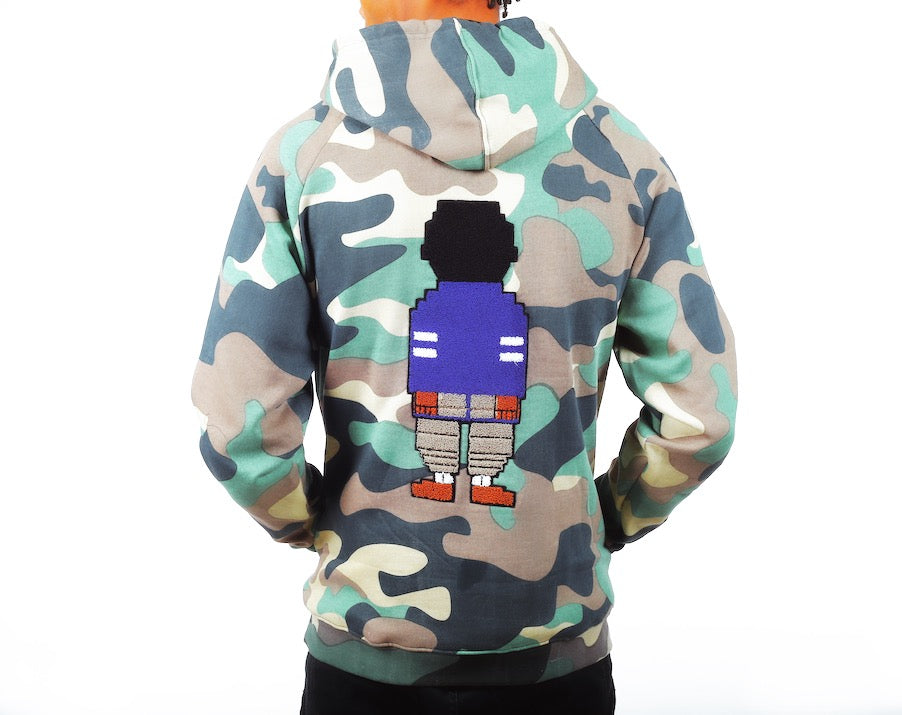 Chenille Embroidered Digi Nerd Hoodie (Fatigue)